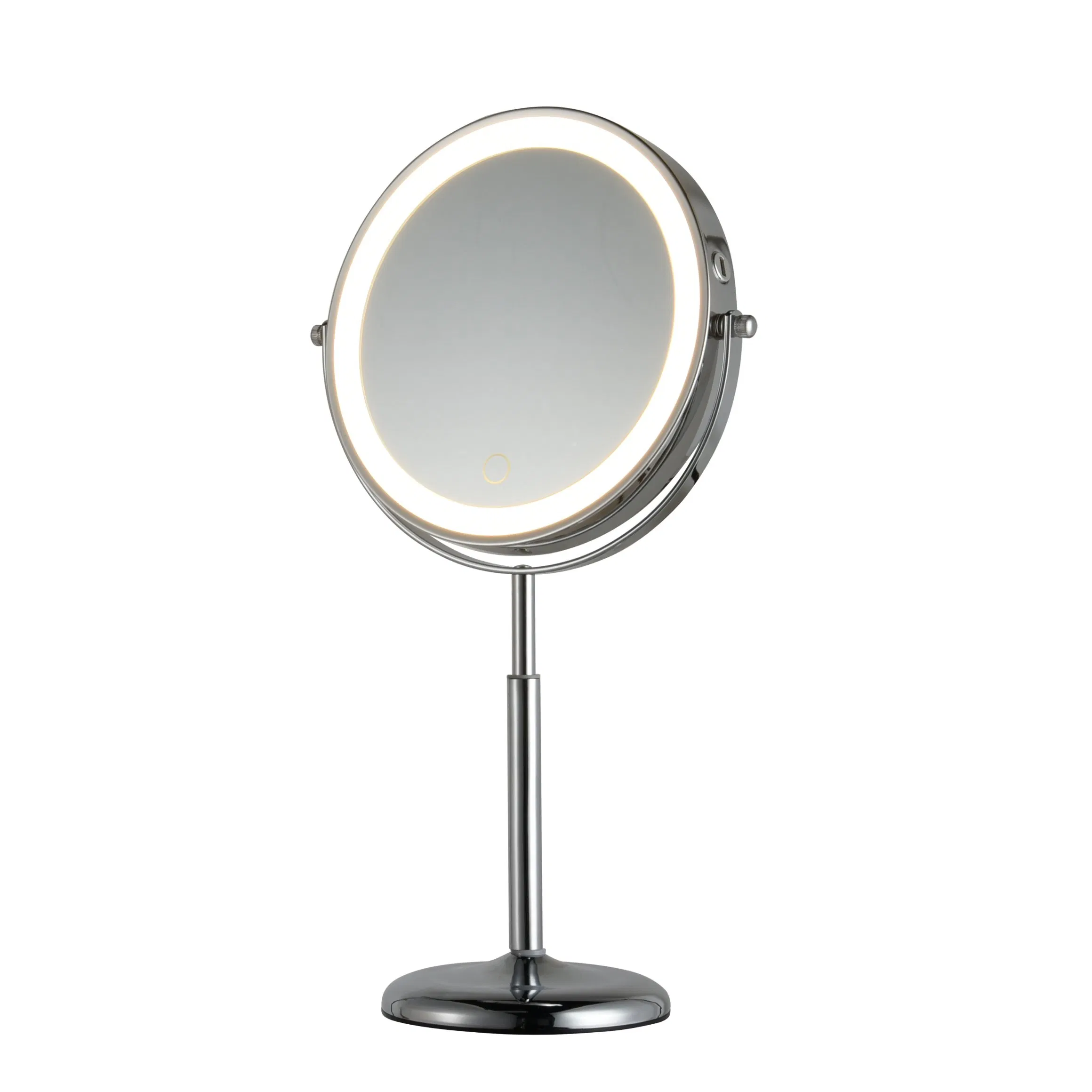 360-Degree Adjustable 10X Cosmetic LED Makeup Table Mirror with Type-C Charging