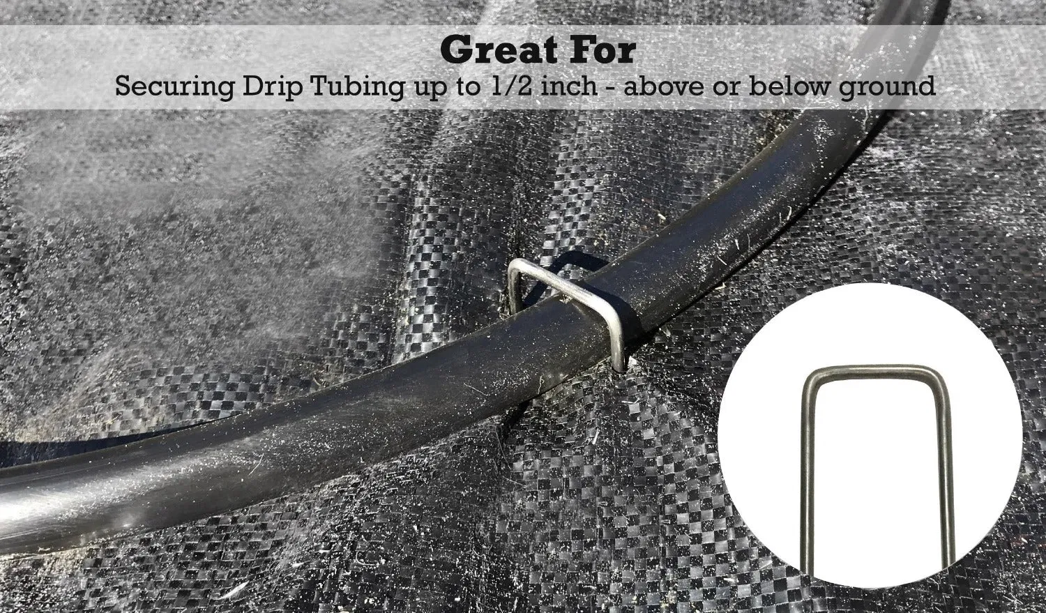 6" Strong Galvanised Ground Staples