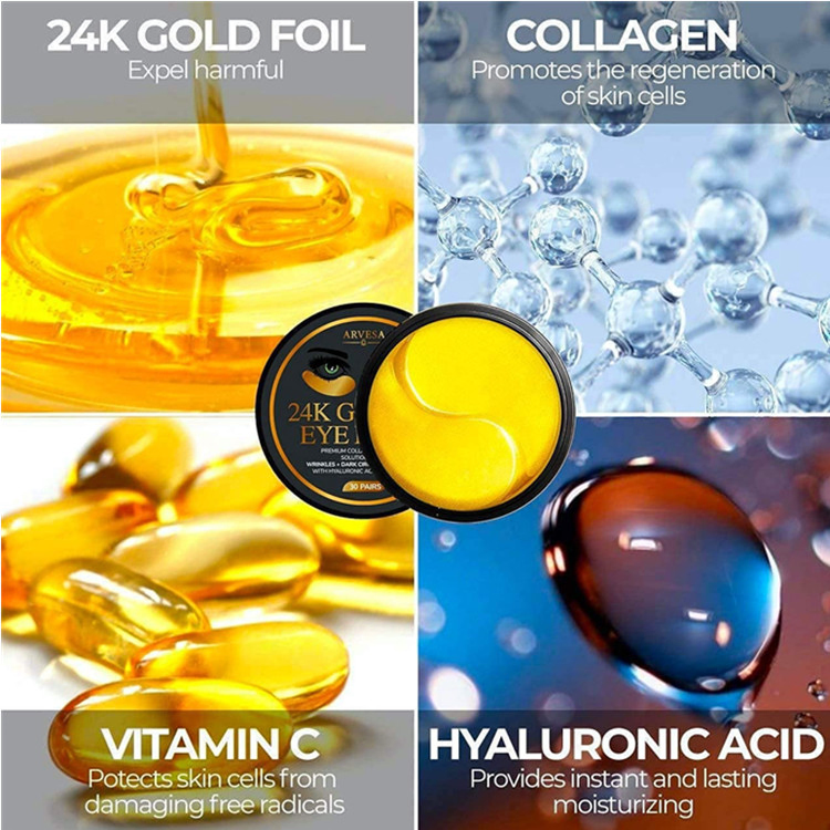 Collagen 24K Gold Eye Mask Anti-Aging Hyaluronic Acid Eye Mask