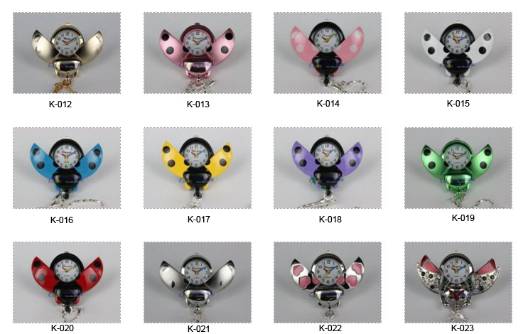 Beetle Key Ring Chain Pendant Pocket Watch Gift Fob New