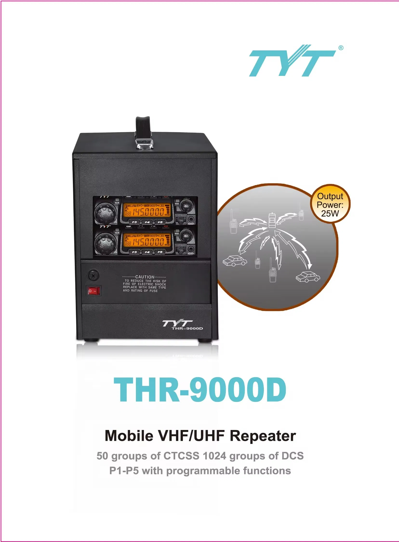 Мобильный ретранслятор TYT THR-9000D VHF/UHF