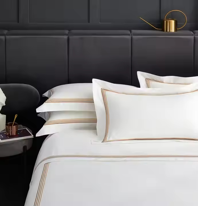 Hotel Textiles New Design 300tc Pure Cotton Bedsheet Bedding Set