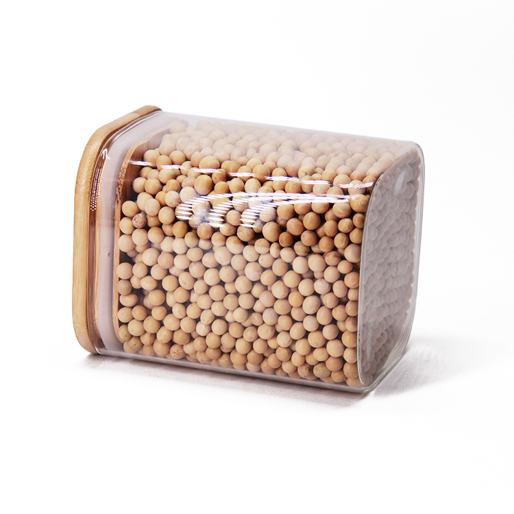 Square Borosilicate Glass Storage Glass Jar with Lid for Storage Kitchen