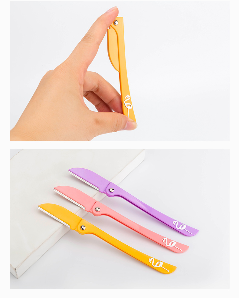 Premium Folding Handle Eyebrow Razor for Precision Trimming