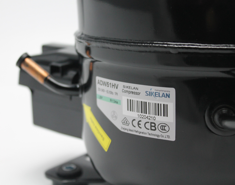High Efficiency Refrigerator Compressor (ADW51HV) R134A 220V, Cop 1.45