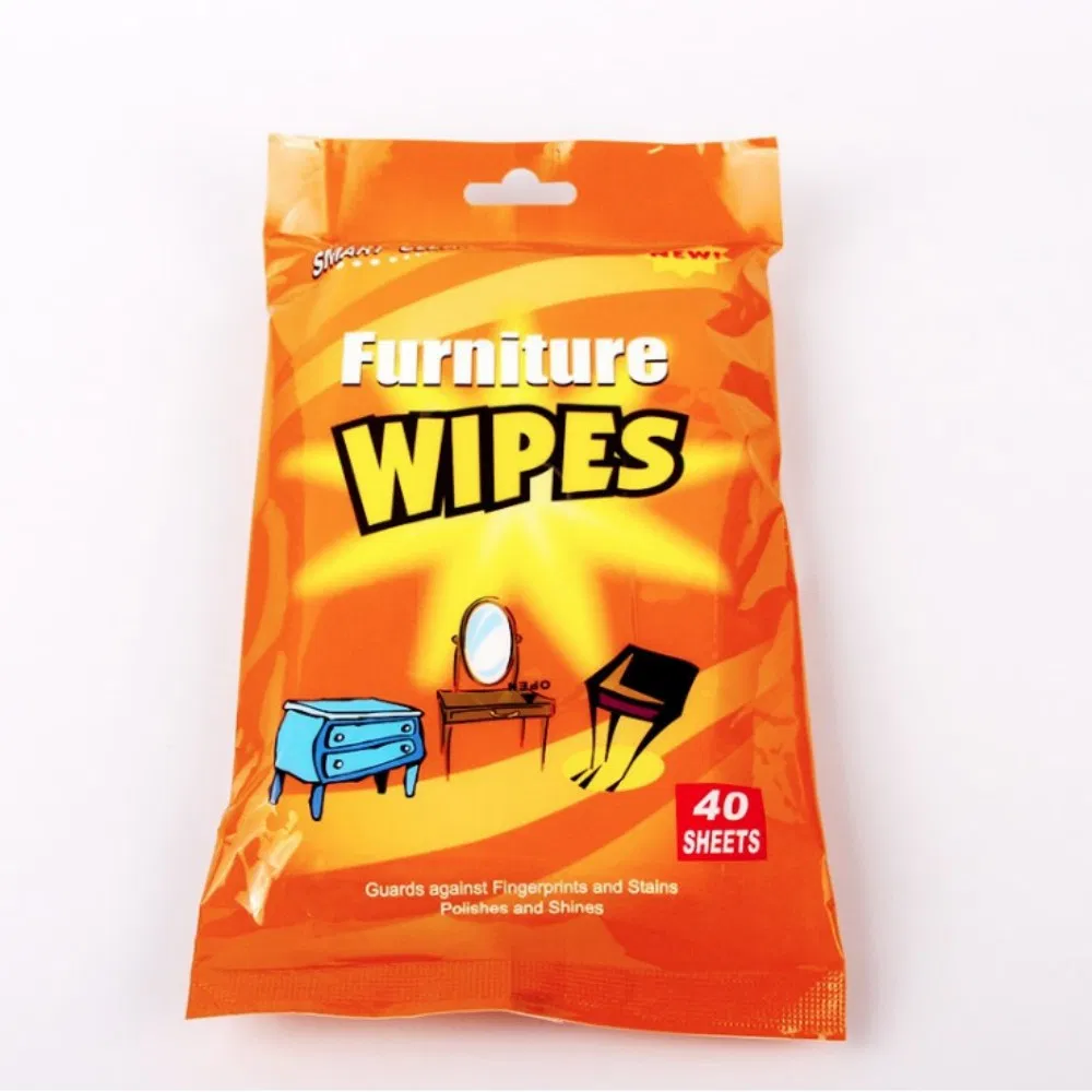 Biodegradable Hygiene Kitchen Wipes Furniture Wet Wipes Wood Furniture Cleaning Wipes