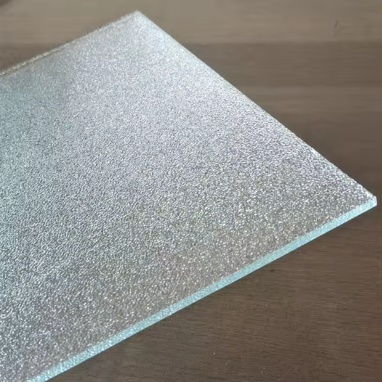 Jinjing Clear/Middle Iron/Low Iron Moru Nashiji Diamond Glass Pattern Glass for Building Interiors