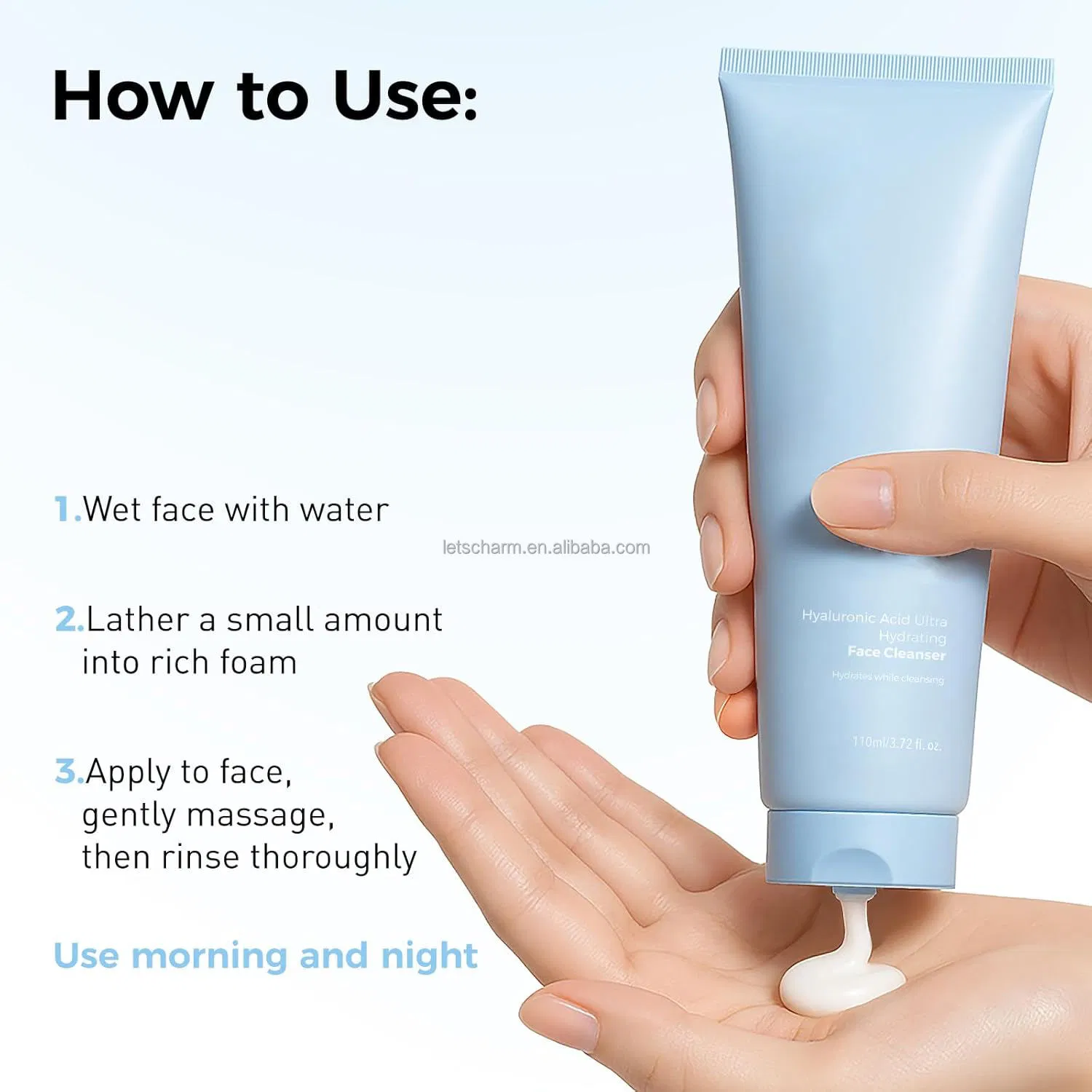 Ls068 OEM/ODM Aloe Vera Cleanser - Purifies Blackheads & Hydrates Skin. Customizable