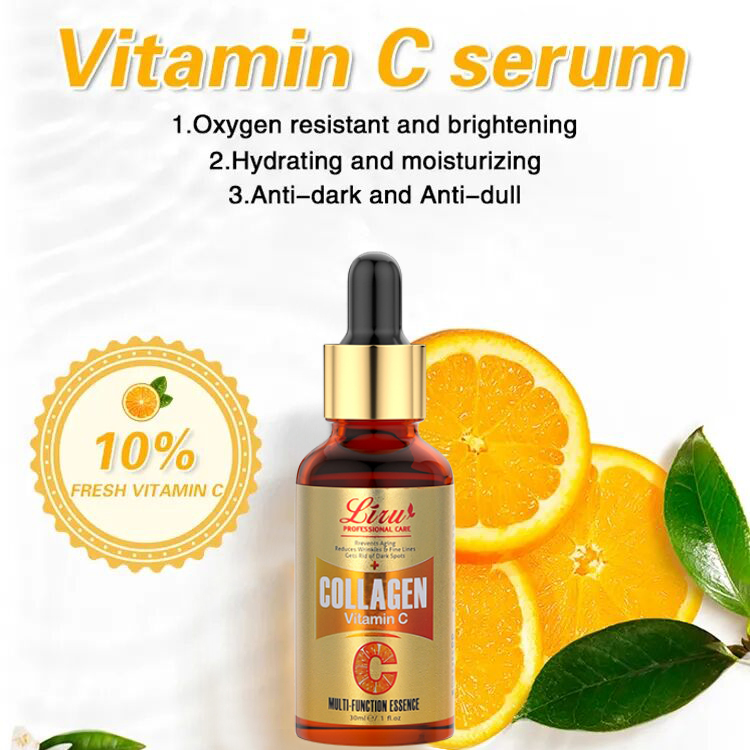 Wholesale Skin Care Cosmetics Serum Brightening Anti-Aging Collagen Vitamin C Face Serum