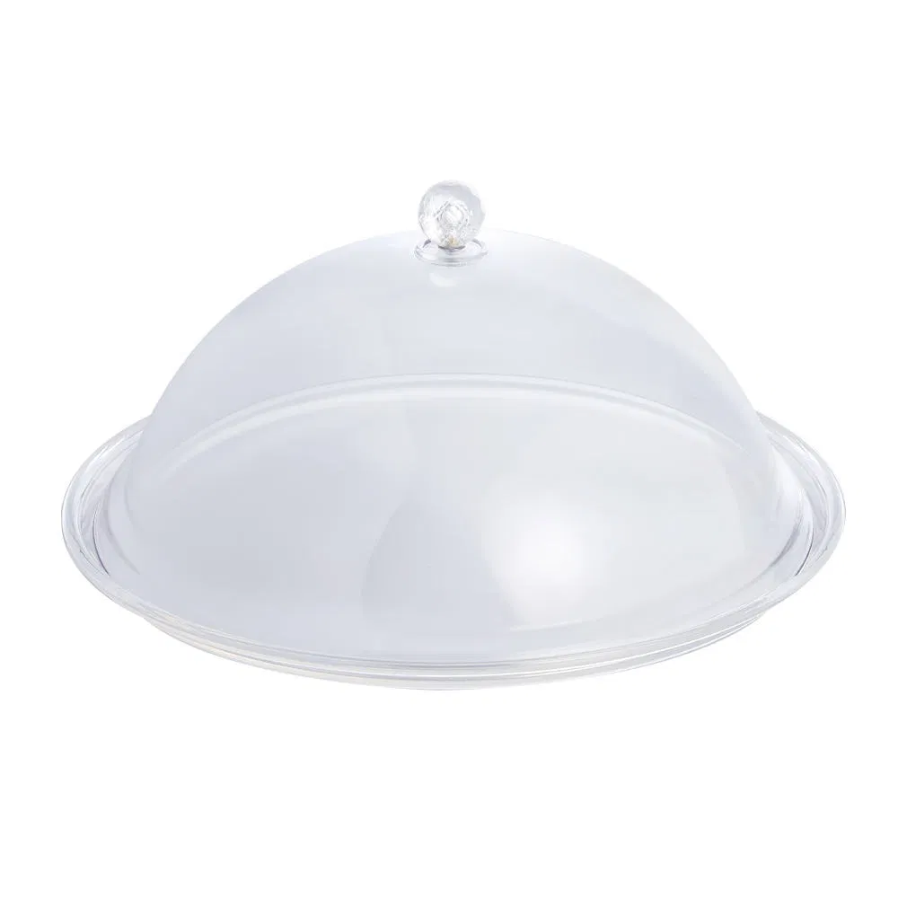 Wholesale Plastic Serving Tray - Clear Round Coffee/Bread Tray