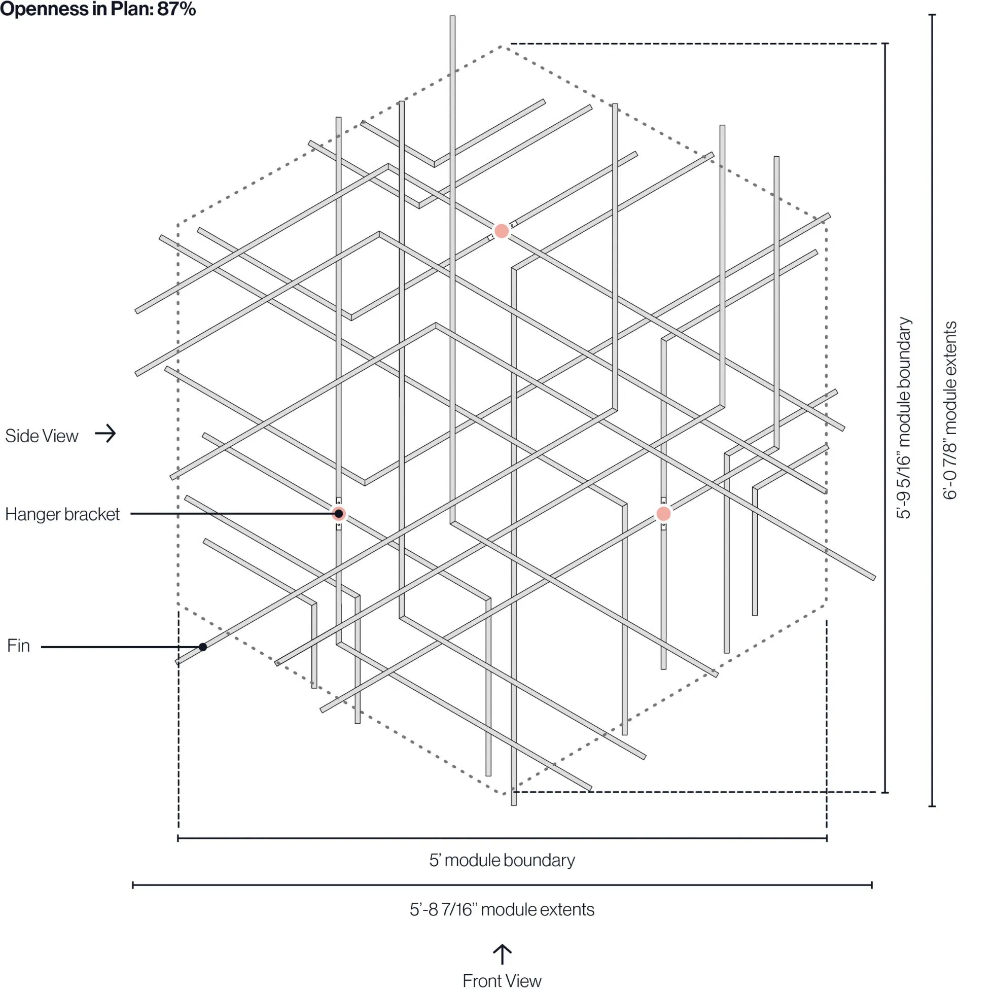Sound Absorption Kustar E Kusgrid Polyester Fiber Acoustic Panels for Ceiling