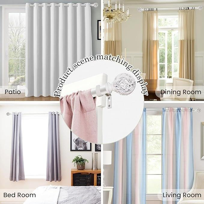 Cheap Price Curtain Poles Hollow Metal Livingroom Curtain Rod and Accessories