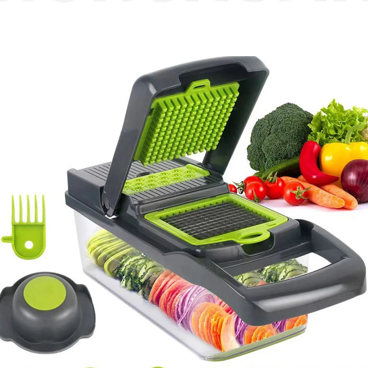 10 в 1 Овощерезка с 8 лезвиями и контейнером