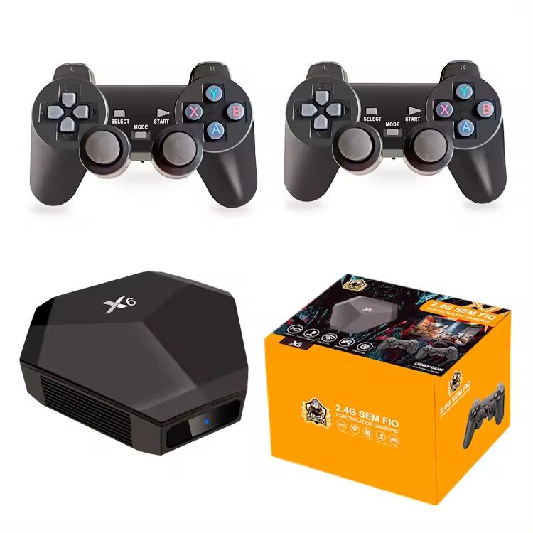 Игровая приставка X6 Mini TV Box с 15000 игр, 4K