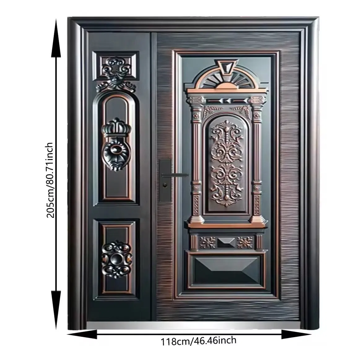 Security Doors Villa Steel High Commercial Security Metal Door