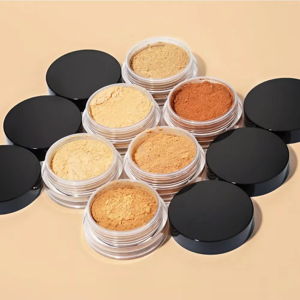 Ten Colors Clear Bottle Loose Powder Glossy Romantic Smooth Customizable Wholesale Makeup