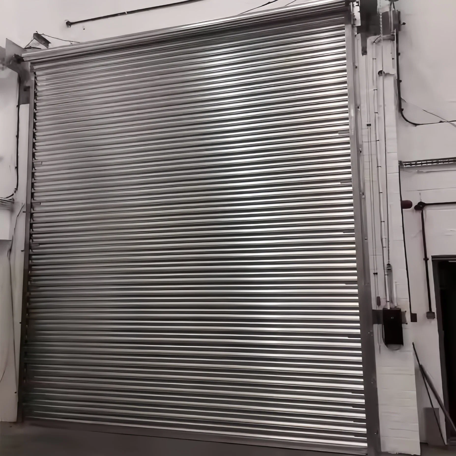 Automatic Stainless Steel Rolling Fireproof Garage Fast Shutter with Motor Modern Design Industry Use