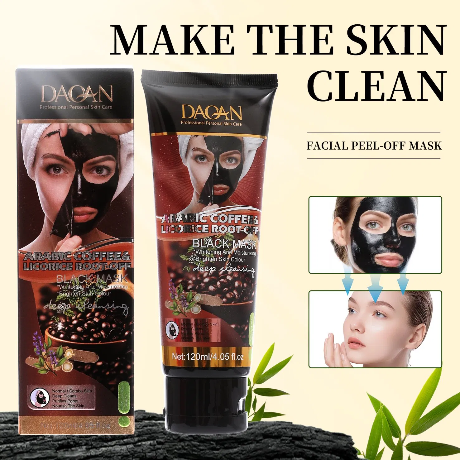 Wholesale Brightening Licorice Herbal Skin Care Face Peel-off Mask for Anti-Acne