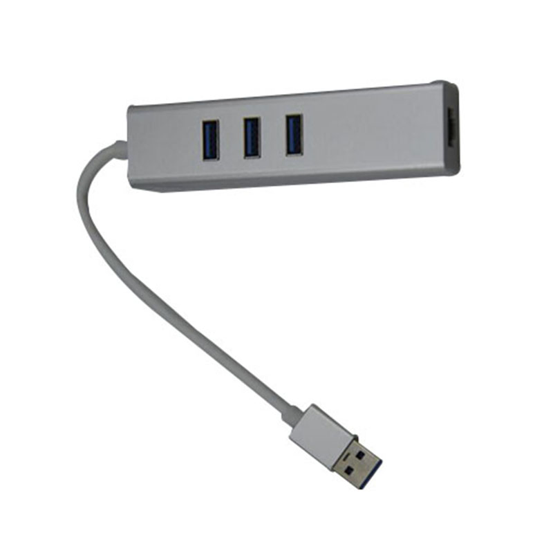 USB to RJ45 3USB Ethernet Splitter Adapter for PC Laptop