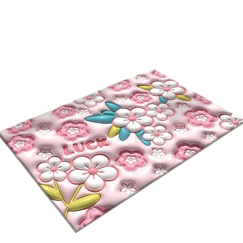 2024 Latest Cute Soft Diatom Mud 3D Stereoscopic Mat Anti-Slip Bathroom Mat
