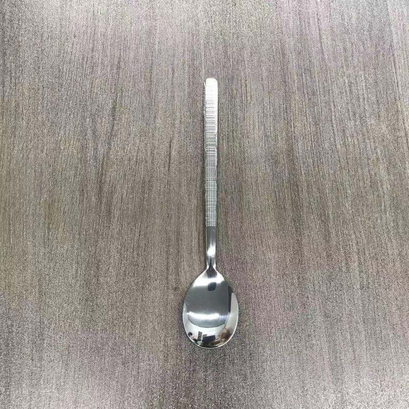 Hammer Patterned Mixed Rice Restaurant Stainless Steel Soup Spoon