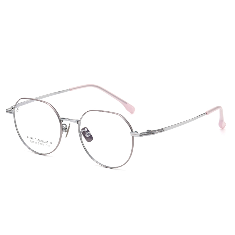 High Quality Optical Light Weight Pure Titanium Frame Prescription Glasses Geometric Eyeglasses Beta Titanium Optical Glasses Metal Eyewear Glasses