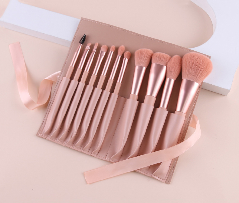Hot Sale Soft Synthetic Hair Makeup Powder Lip Cosmetic Brush with Bag