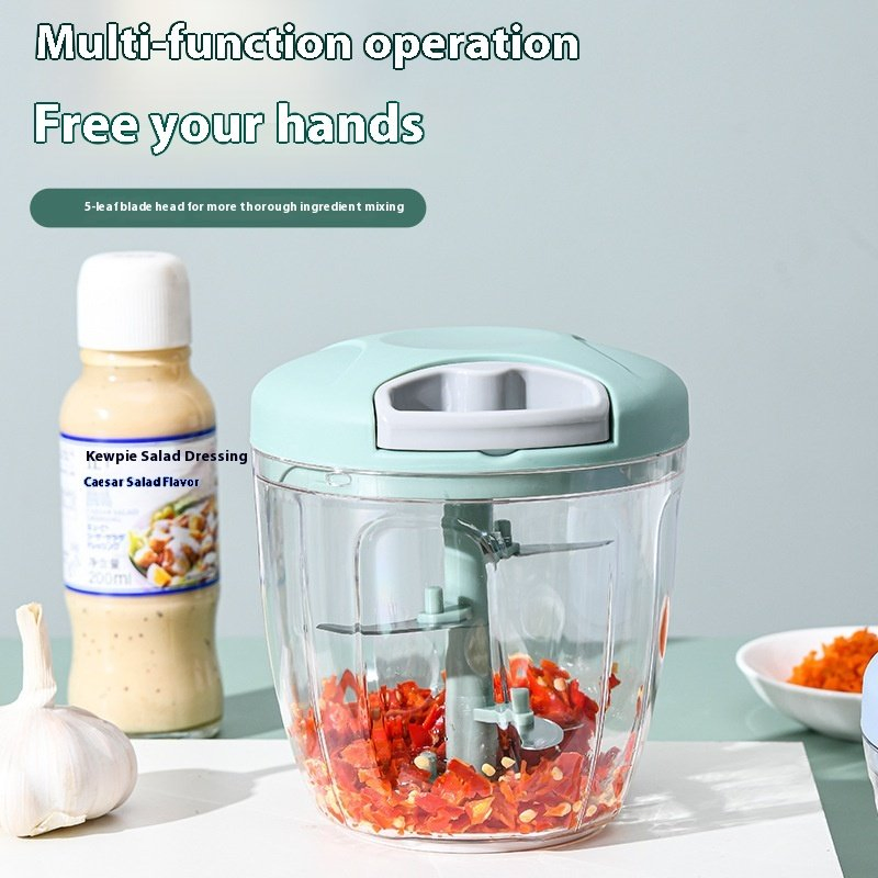 Multifunctional Mini Garlic Press Ginger Grinder Manual Meat Mixer Kitchen Tool
