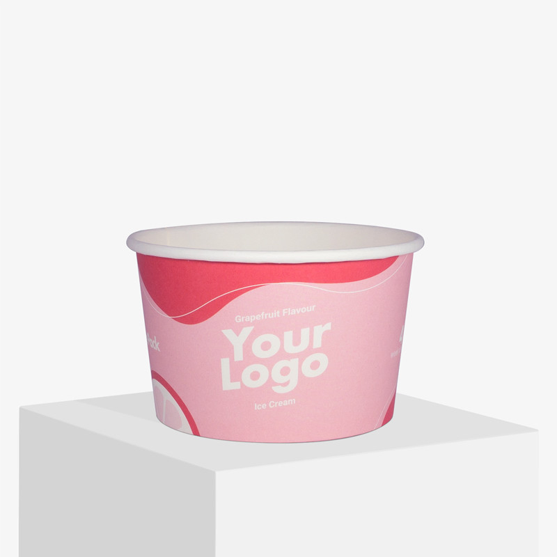 Eco Friendly Biodegrada PE Coating Paper Yogurt Paper Ice Cream Cup Bowl