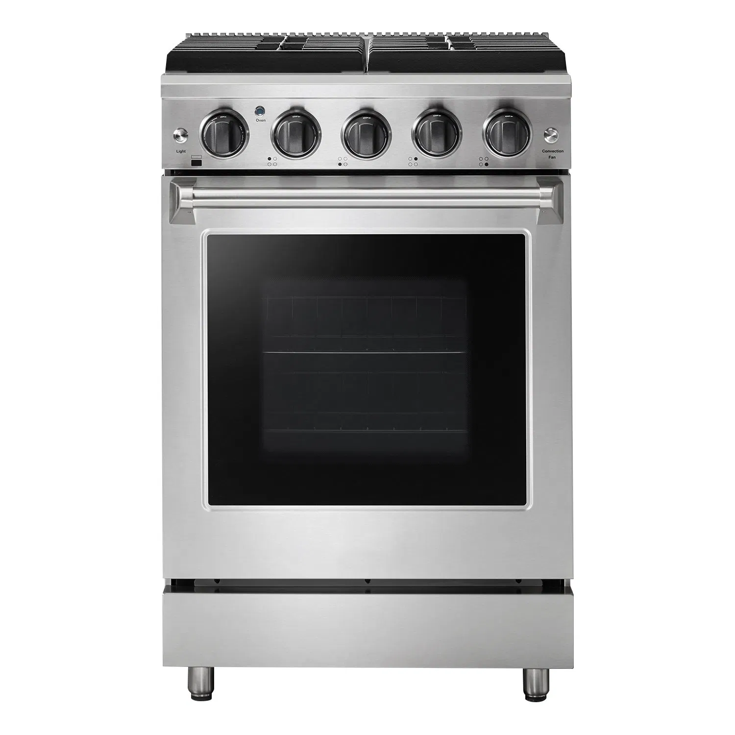 High-Performance 24-Inch Freestanding Gas Range Stove with Cast Iron Grates