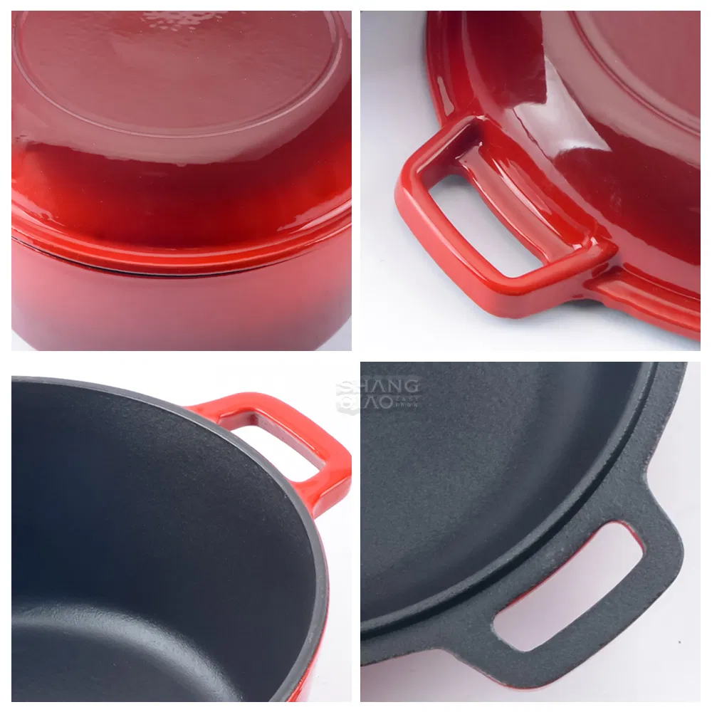 Чугунная сковорода-духовка 2 в 1, предварительно прокаленная