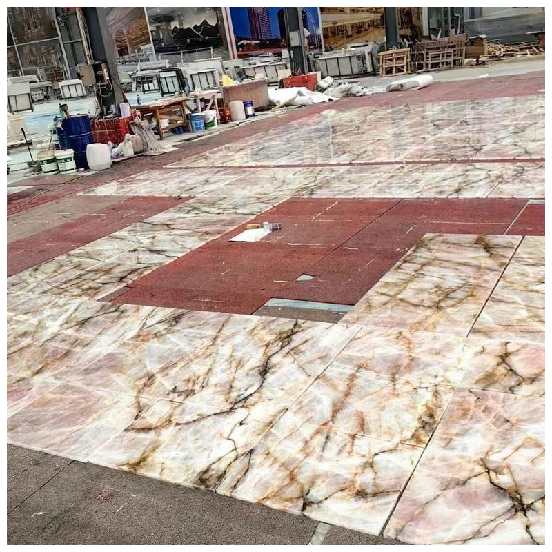 Luxury Brazilian Cristallo Pink Quartzite Tiles for Floor and Wall