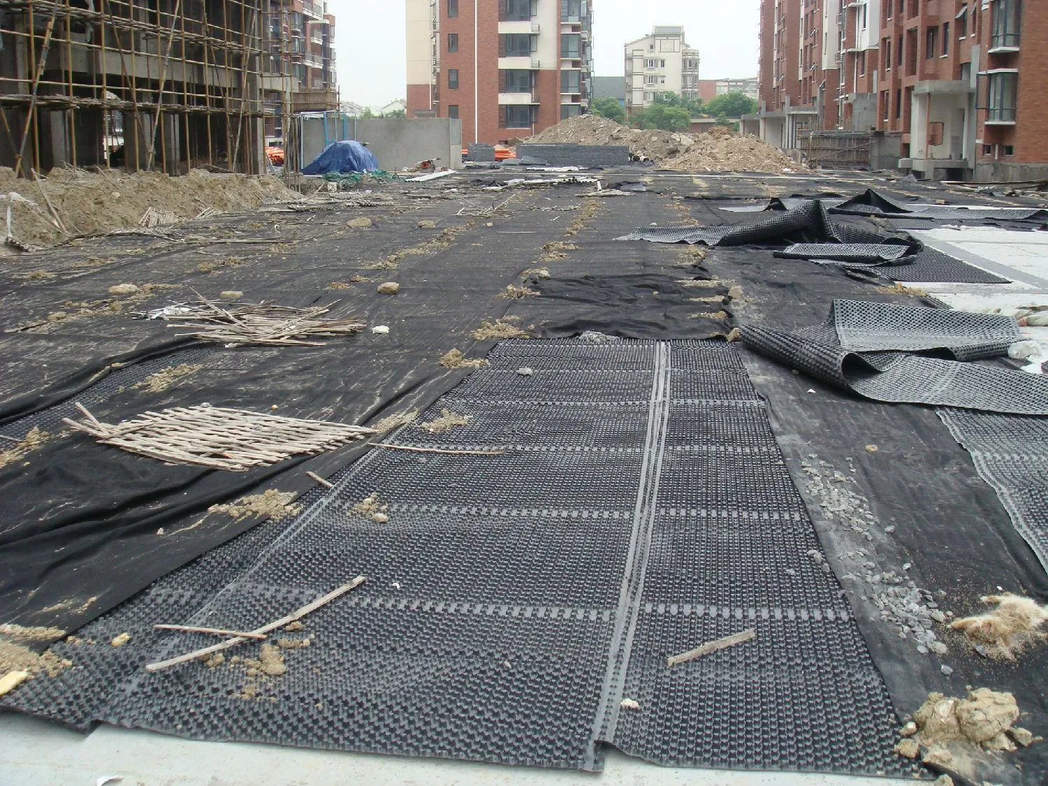 HDPE Plastic Drainage Board for Garages, Green Roof, Garden, Playground