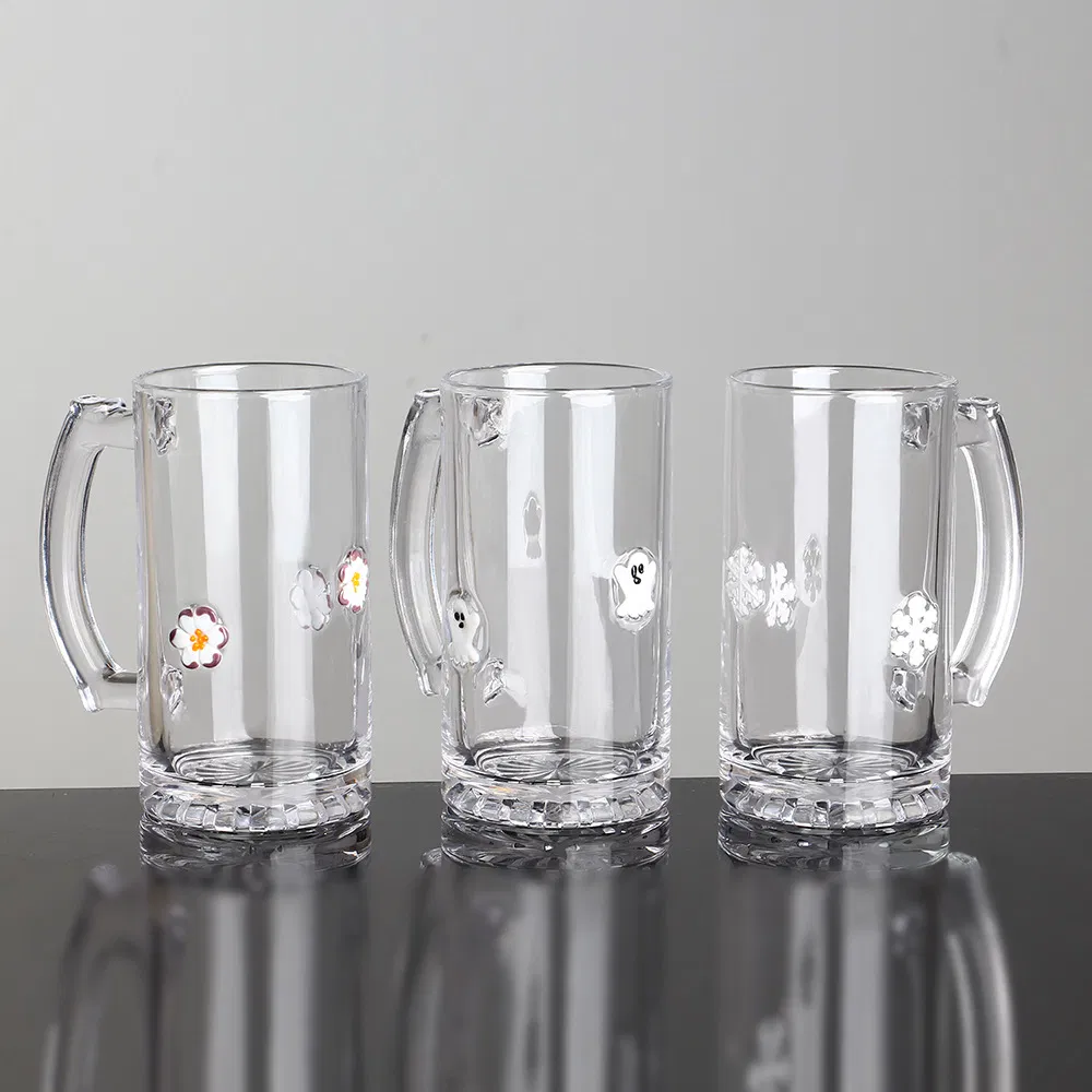 Promotional Advertising Gift Lead Free Crystal OEM Christmas Decorative Beer Drinking Cup