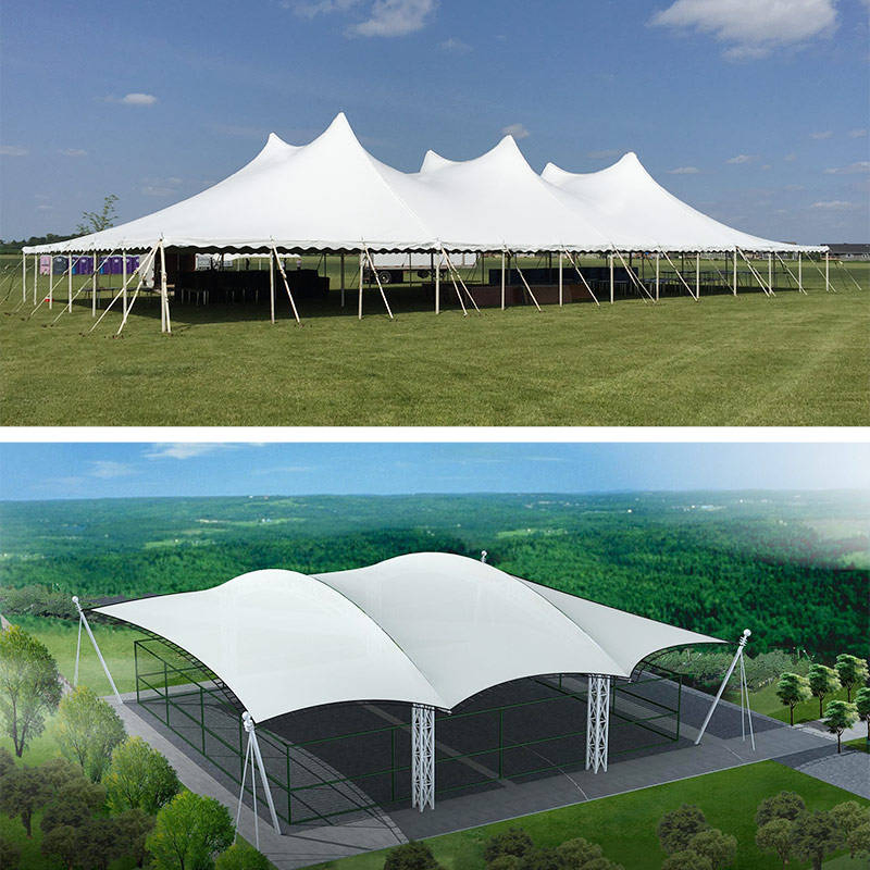 Self-Cleaning Quality PVDF Lacquer 1100dtex 30X30 PVC Coated Membrane Structure Fabric