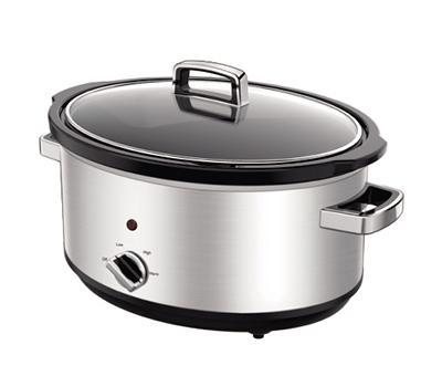 Hot Sale 2.5liter Round Ceramic Slow Cooker with Glass Lid