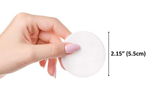Organic Cotton Rounds (300 Count) Makeup Remover Pads, Hypoallergenic, Lint-Free 100% Pure Cotton