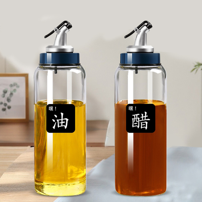 Wholesale Cooking Olive Oil Glass Bottles 100ml 250ml 500ml Empty Transparency Round Vinegar Sauce Bottles with Metal Caps
