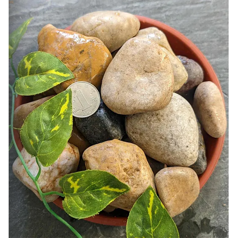 Mixed Color Non-Polished Decoration of Garden and Villa Road Pebble Ball Stone
