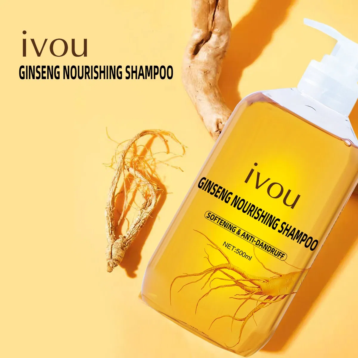 Long Lasting Safe Silky Ginseng Shampoo for Sensitive Scalp and Hair Health