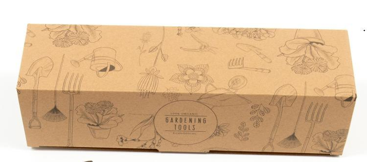 6 PCS Heavy Duty Ash Wood Handle Garden Tool Set with Mirror Polish Wood Stainless Steel Head