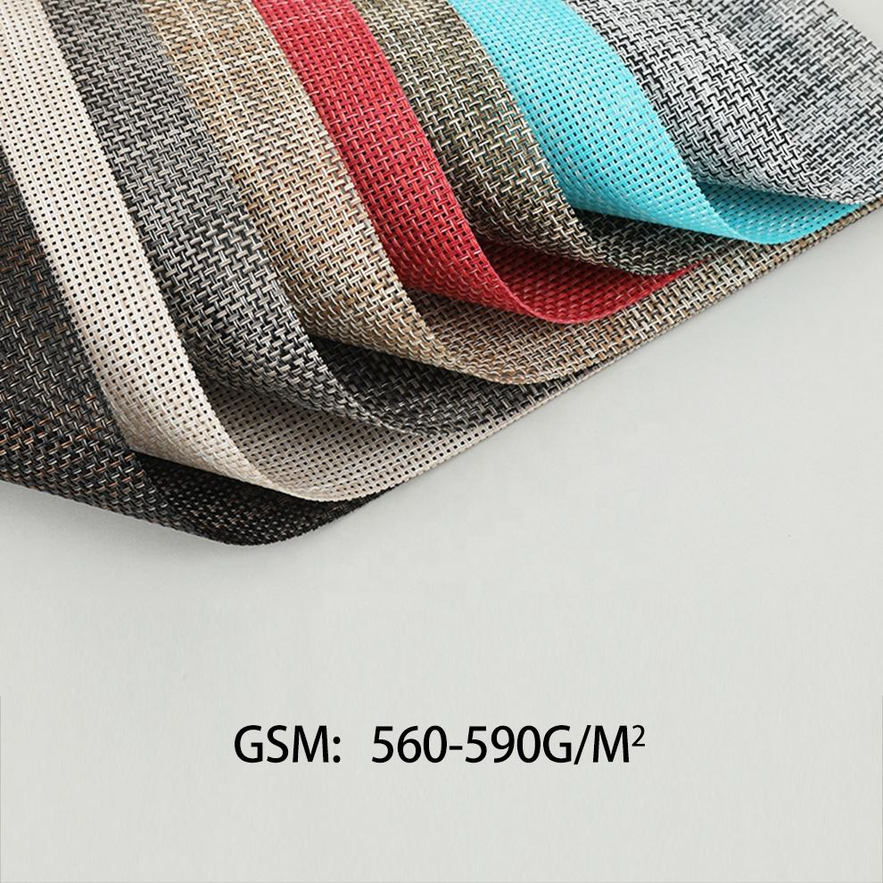 Heat Resistant Non-Slip Placemats for Dining Table Washable Vinyl Woven Place Mat PVC Table Mats Sets