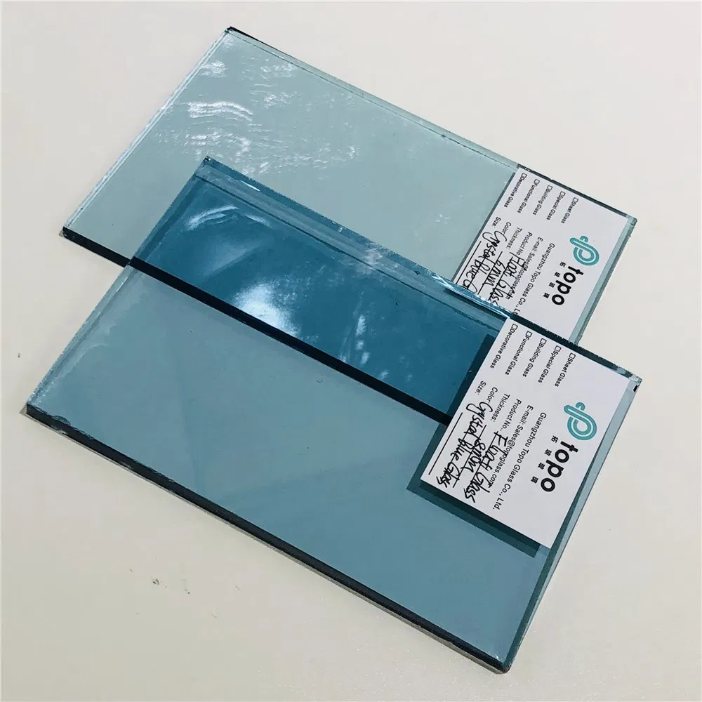 3mm-12mm Colored Light Blue Tinted Crystal Blue Float Sheet Glass (C-LB)