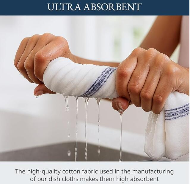 Premium 100% Cotton Quick-Drying Kitchen Towels for Home Use