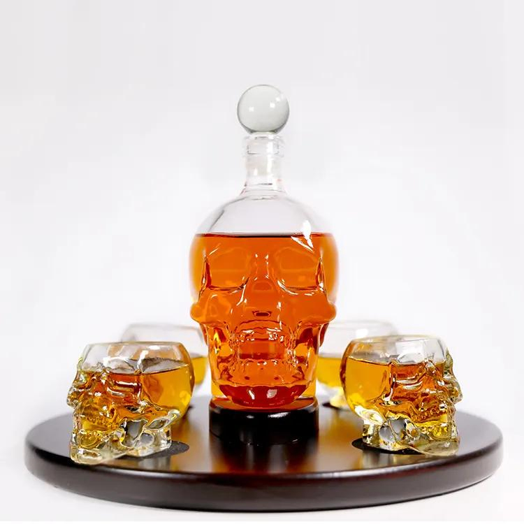 700ml High Borosilicate Handmade Unique Skull Shape Glass Whiskey Wine Decanter