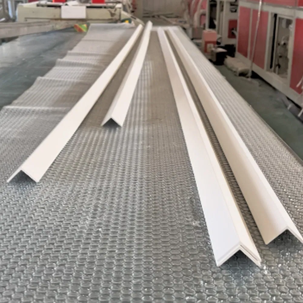 White PVC Plastic Corner Bead L-Shape Right Angle Corner Strip Protects 90 Degree Cross Section