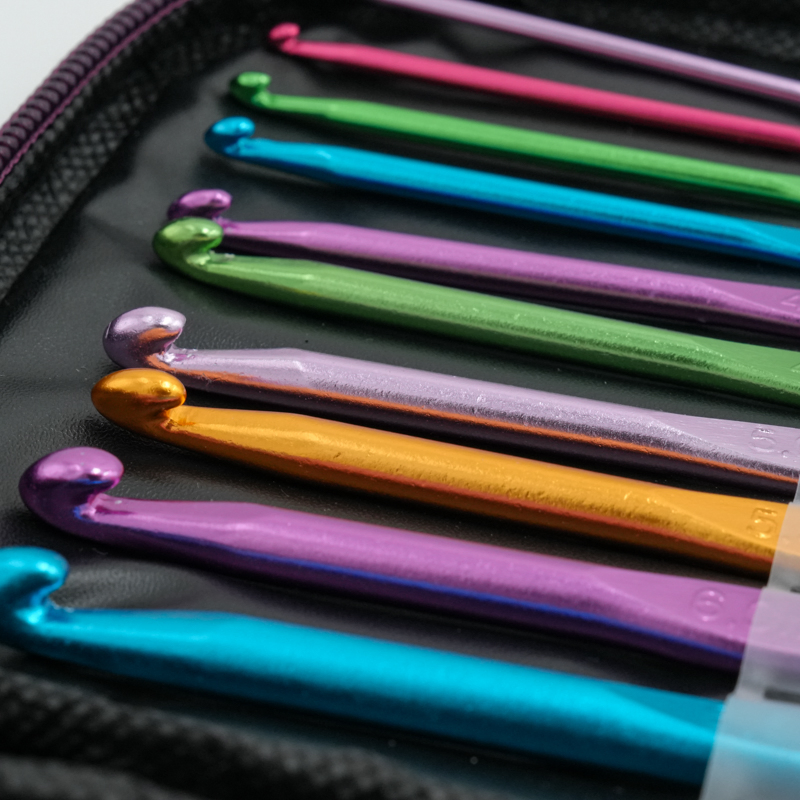 Aluminum Crochet Hook+Iron Crochet Hook Set (22PCS/set)