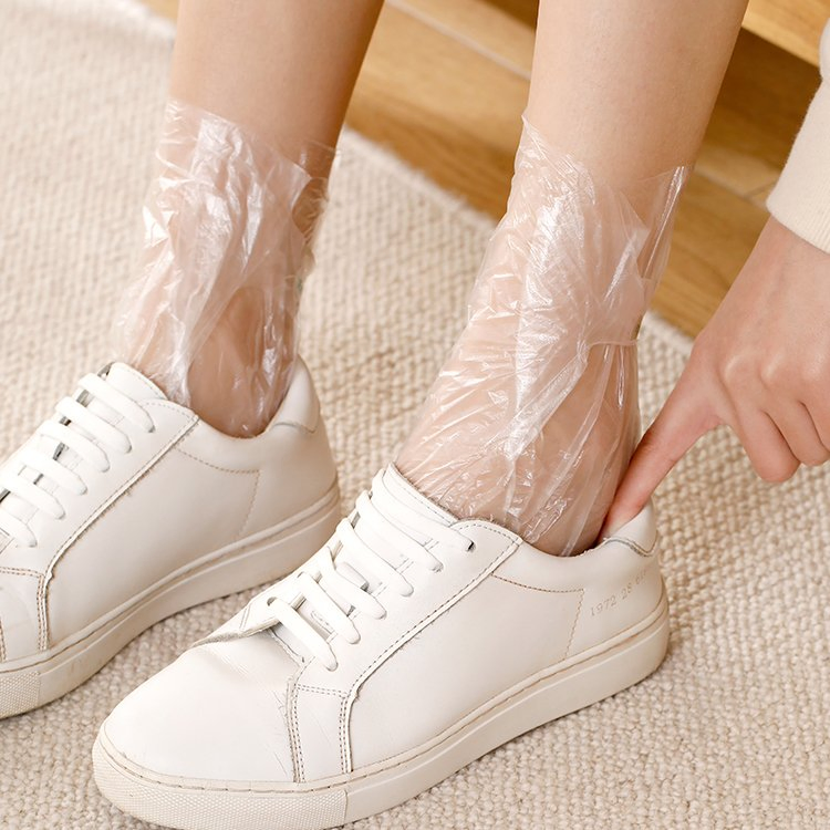 Disposable Foot HDPE Cover Foot Cover Socks and Plastic Cover for Foot Pedicure Feet Massage Shop Use