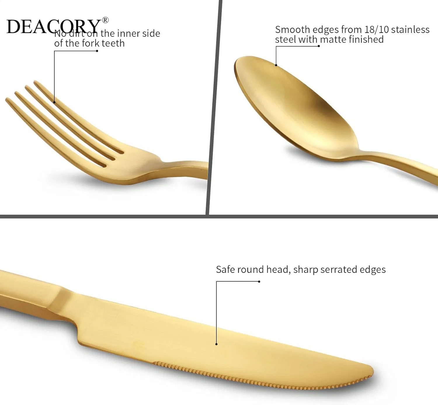 Restaurant-Grade Matte Gold Flatware with Heavy-Duty Construction
