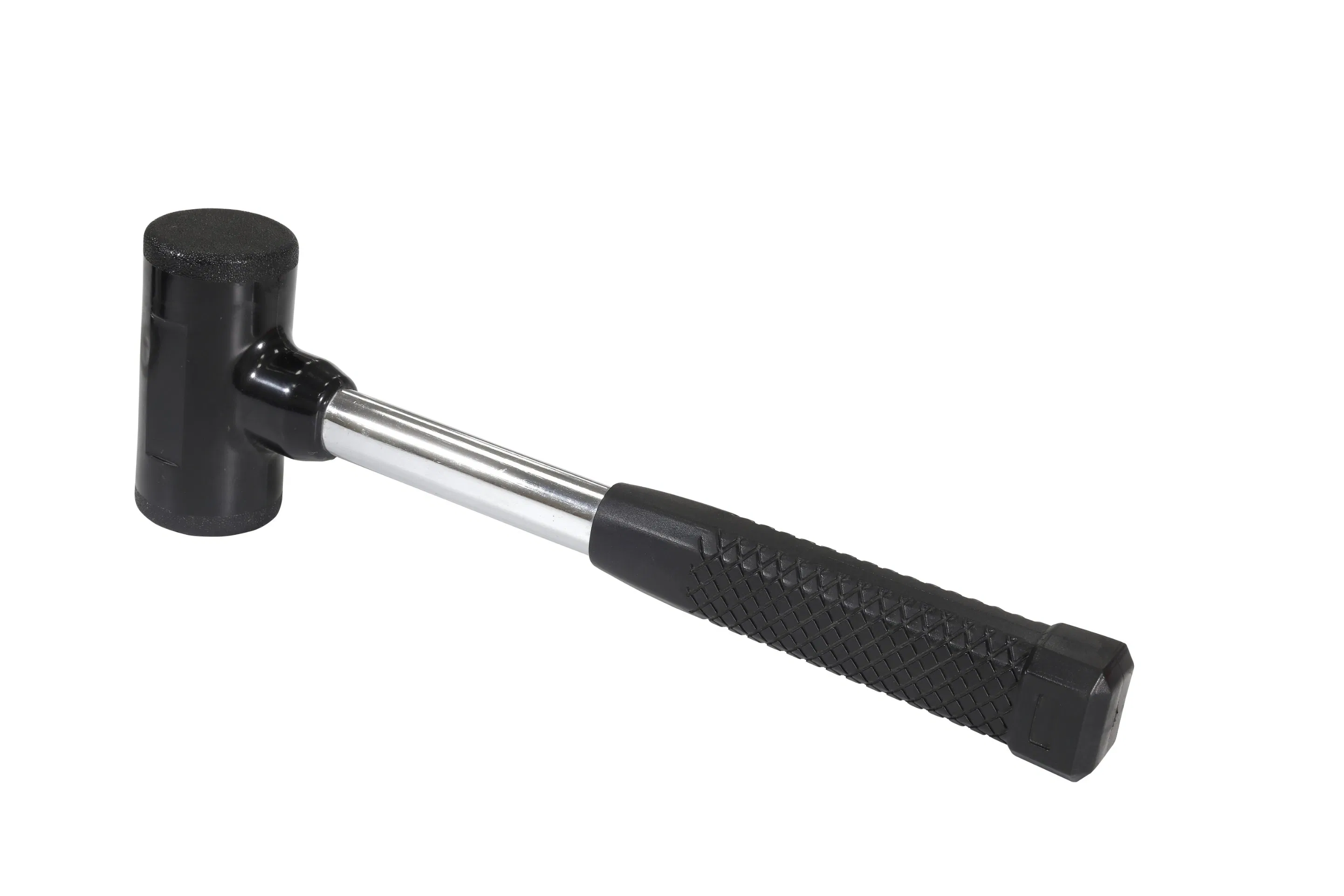 Double-Face Rubber Mallet Hammer with Hard Tips and Wood Handle